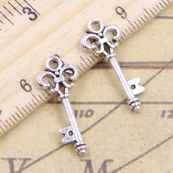 20pcs Charms Vintage Skeleton Key 24x11mm Tibetan Silver Color Pendants Antique Jewelry Making DIY Handmade Craft Pendant