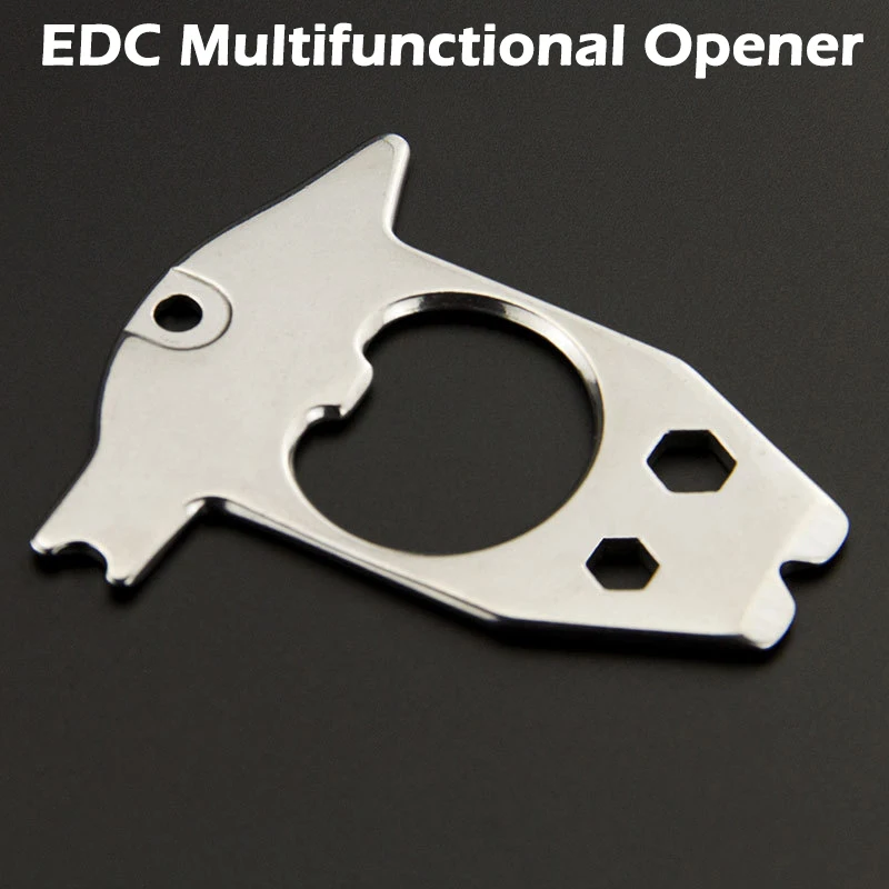 

EDC Outdoor Multifunctional Creative Bottle Opener Easy Carry Keychain With Cycling Tools Allen key