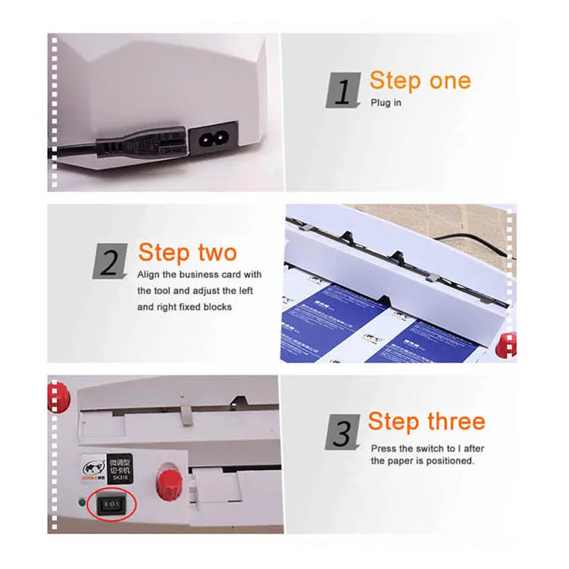 A4 size electric card cutter 90*54mm card size SK316 Heavy-duty fine-tuning electric business card cutting machine