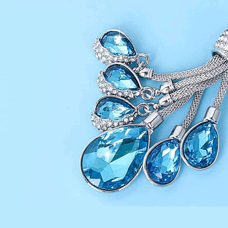 2019 Super Shine Crystal Keychain Tears of the Sky Alloy Plating Droplets Car Key Ornaments Luggage&Bag Accessories