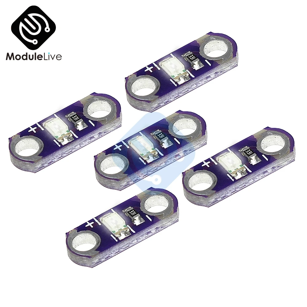 5 sztuk/partia LilyPad LED asortyment 5 kolory z czerwony/niebieski/zielony//biały/żółty dla Arduino IDS LilyPad modułu led