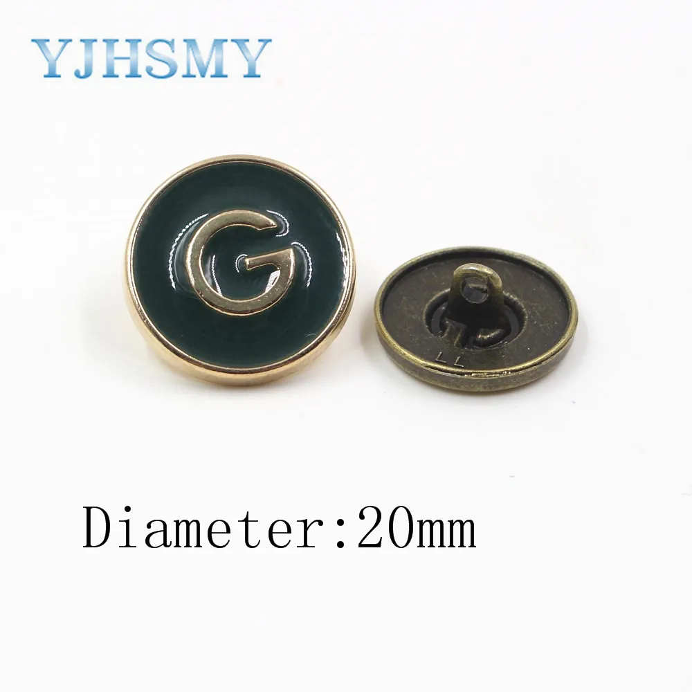 YJHSMY A-19512-504,10 sztuk/partia 15/18/20mm, wysokiej jakości metalowe guziki, swetry rozpinane, przyciski płaszcz, DIY materiał odzieży akcesoria