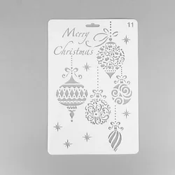 Estêncil para parede, estêncil reutilizável para decoração de natal, scrapbooking, em relevo, papel, estêncil para natal