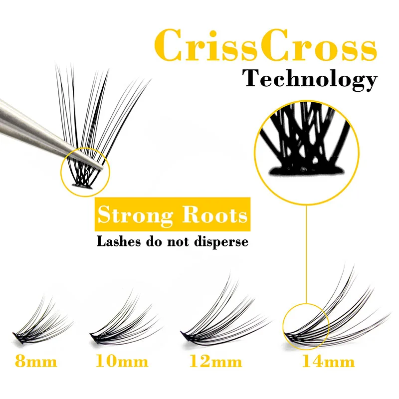 Kimcci 20D/30D Nertsen Valse Wimpers Natuurlijke Zachte Lange Individuele Cluster Wimper Extension Professionele Make-Up Faux Wimpers