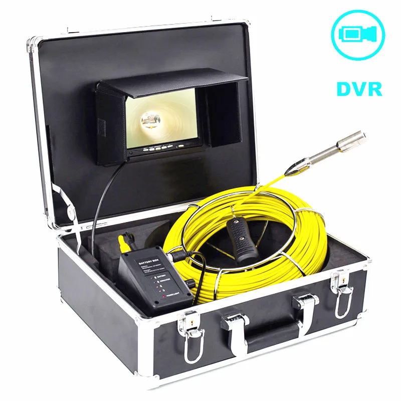 7 Inch LCD Monitor 20M Cable Waterproof Drain Industrial Endoscope Inspection System With DVR Function Used for Pipe Inspection