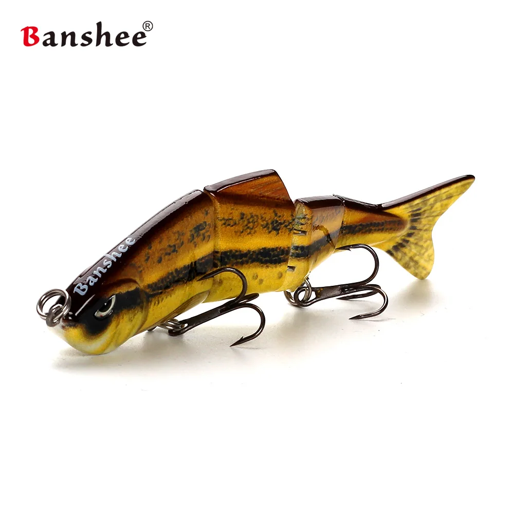 Banshee 100mm 11g VMJ04-4 Fishing Lure 4 scetions Multi Jointed Sinking Swimbait Hard Artificial Bait