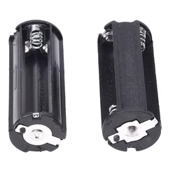 2Pcs Black Battery Holder for 3 x 1.5V AAA Batteries Flashlight Torch