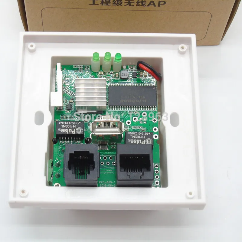 2017 New Item WPL6058 300Mbps Drawing Silver Panel Indoor 86 Socket PoE WiFi Router in Wall AP Wireless Access Point