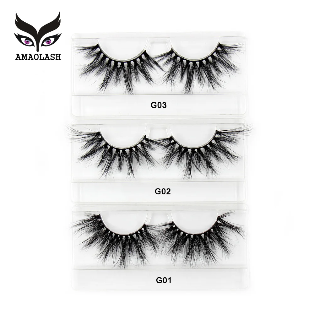 AMAOLASH 25mm Wimpern 5D Nerz Wimpern Dicken Durchziehen Falsche Wimpern Flauschigen Dramatische Wimpern Make-Up Weichen Wimpern 38 Stile