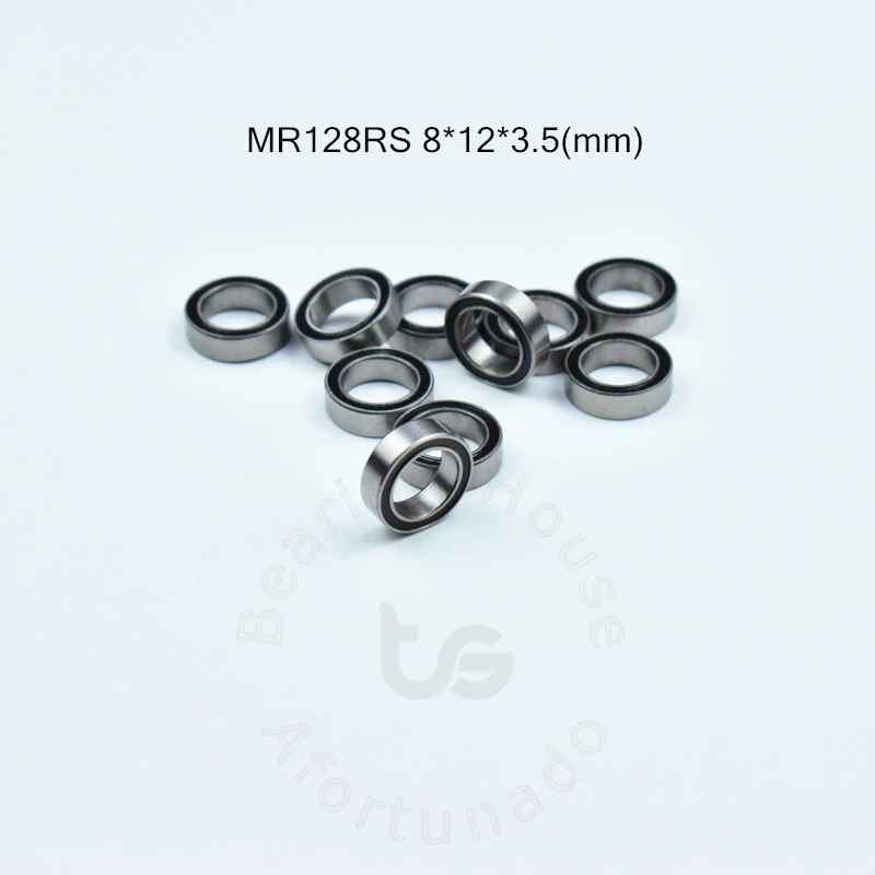 MR128RS Miniature Bearing  10 Pieces 8*12*3.5(mm) free shipping chrome steel Rubber Sealed High speed Mechanical equipment parts