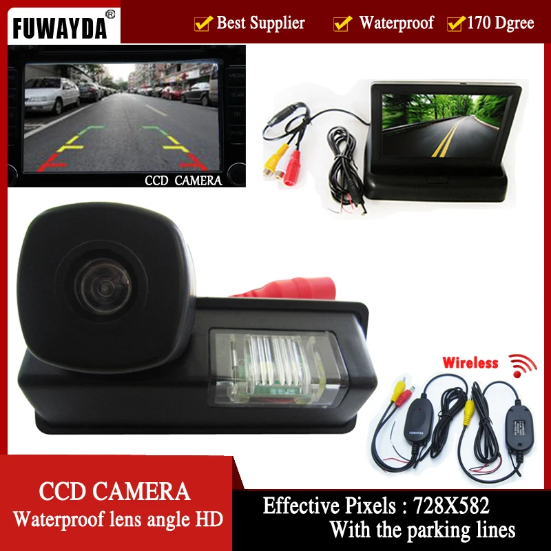 Wireless Color Car Rear View Camera for Nissan Maxima Cefiro Teana Paladin Tiida Sylphy ,with 4.3 Inch foldable LCD TFT Monitor