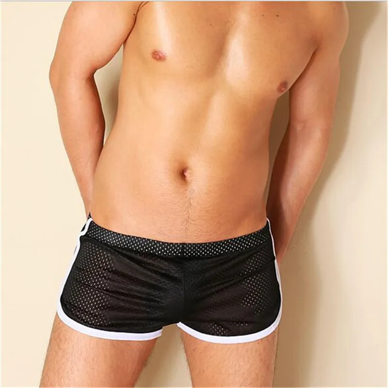 Cano curto masculino, roupa íntima para homens, esportes, academia, respirável, solto, casual, verão