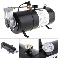 Universal DC 12V 125 18A PSI Air Horn Compressor Tank Pump Suitable for Train / Auto / Car / Truck / Boat / Vehicle