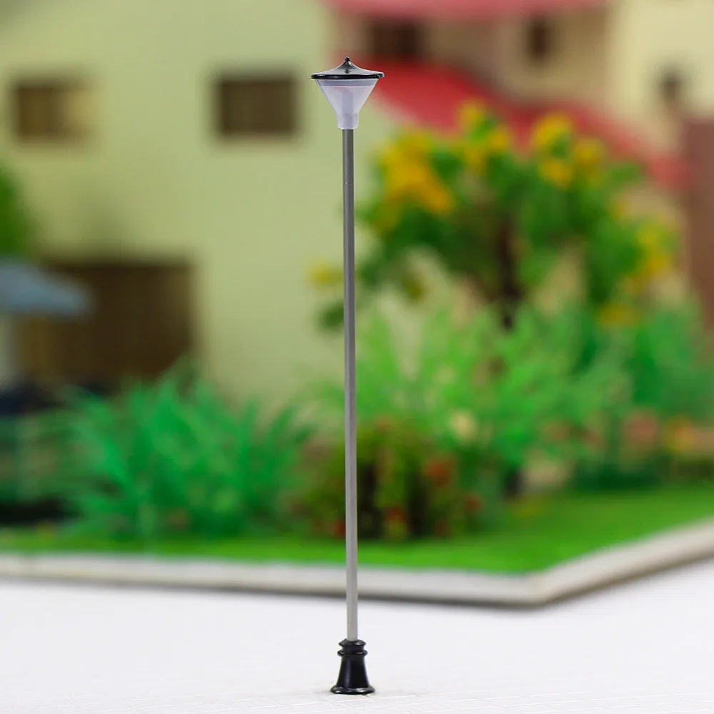 LCX05 10pcs Model Railway HO OO TT Scale 1:87 Lamps Street Lights Bright White LEDs