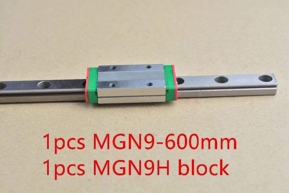 MR9 9mm linear rail guide MGN9 length 600mm with mini MGN9C or MGN9H  block miniature  motion  way 1pcs