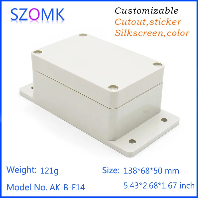 

10Pcs light color power supply enclosure 138*68*50mm light color plastic enclosure hot selling