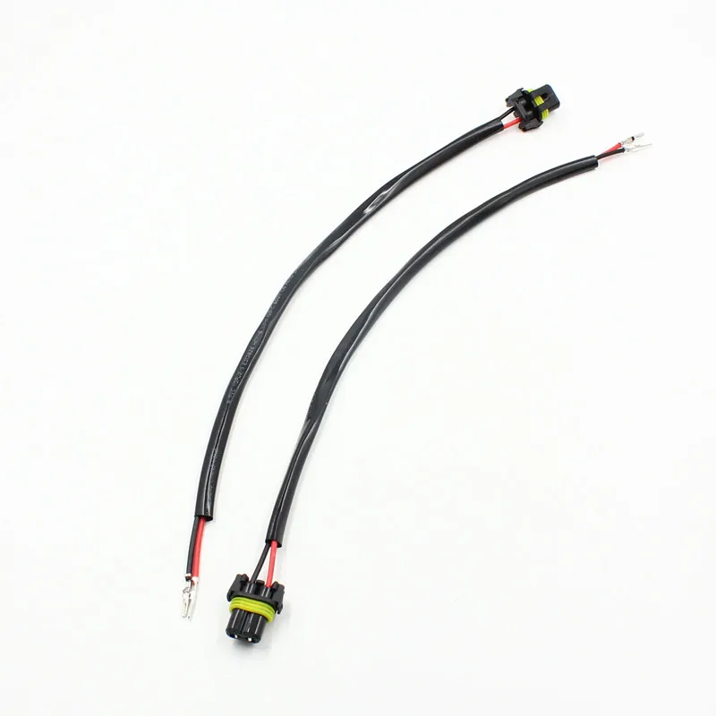 Rockeybright 2pc 12V 35W 55W HID conversion kit light bulb wire harness power plug cord H3 H8 H9 H10 H11 880 881 power connector
