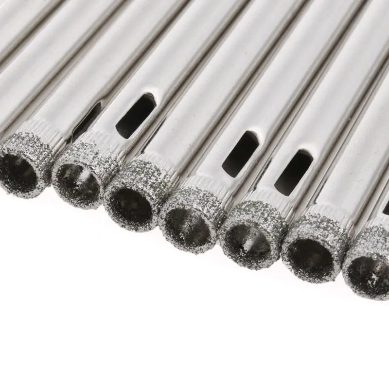 10Pcs 6mm Diamond Coated Core Drill Bits Hole Saw Glass Tile Ceramic Marble