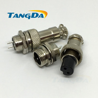 GX12-2pin GX12 12mm 2 Pins 250V Male & Female Electrical Connector, Aviation Connector Plug A.