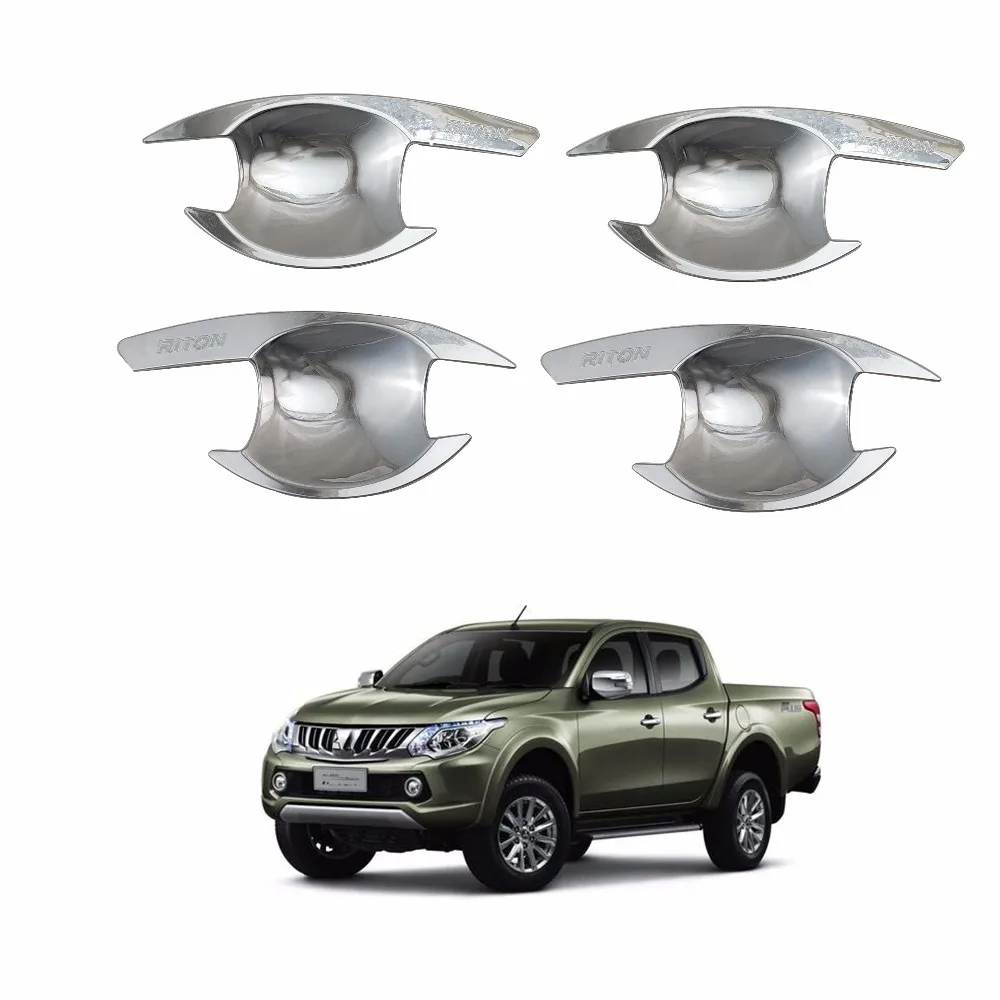 

4 шт. Abs Хромированные крышки для дверных ручек Накладка для Mitsubishi Triton L200 2016-2019 аксессуары модификация автомобиля