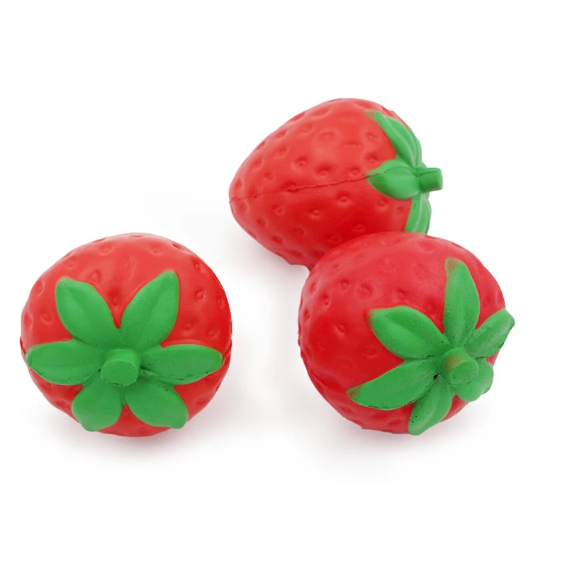 Jumbo Strawberry Squishy Simulation Fruit PU Bread Slow Rising Cream Scented Soft Squeeze Toy Stress Relief for Kid Funny Gift