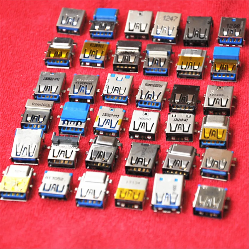 36 Models/36pcs USB Jack Connector For Laptop Netbook 3.0 USB Female Socket Port