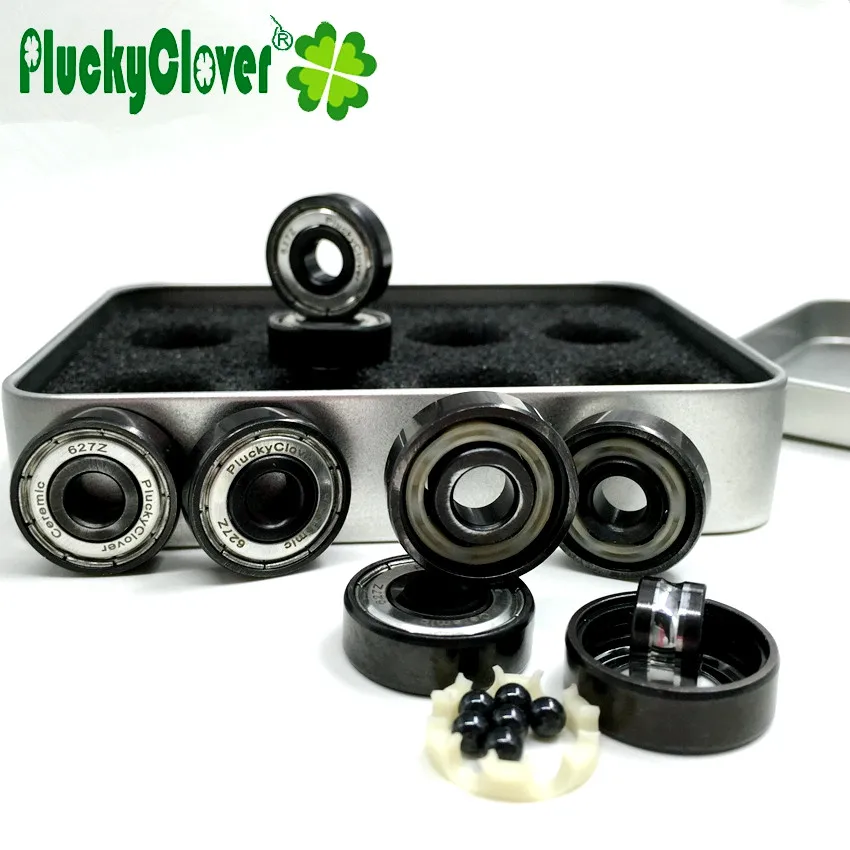 16pc Artistic Skate Bearing 627z 7mm Bore Size 6 Ceramic Ball Bearing Quad Skates Derby Roller Figure Skating Bearing 627 Abec11