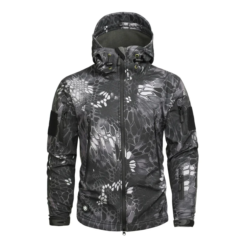 Men autumn winter jacket coat soft shell shark skin clothes, waterproof military clothing camouflage jacket