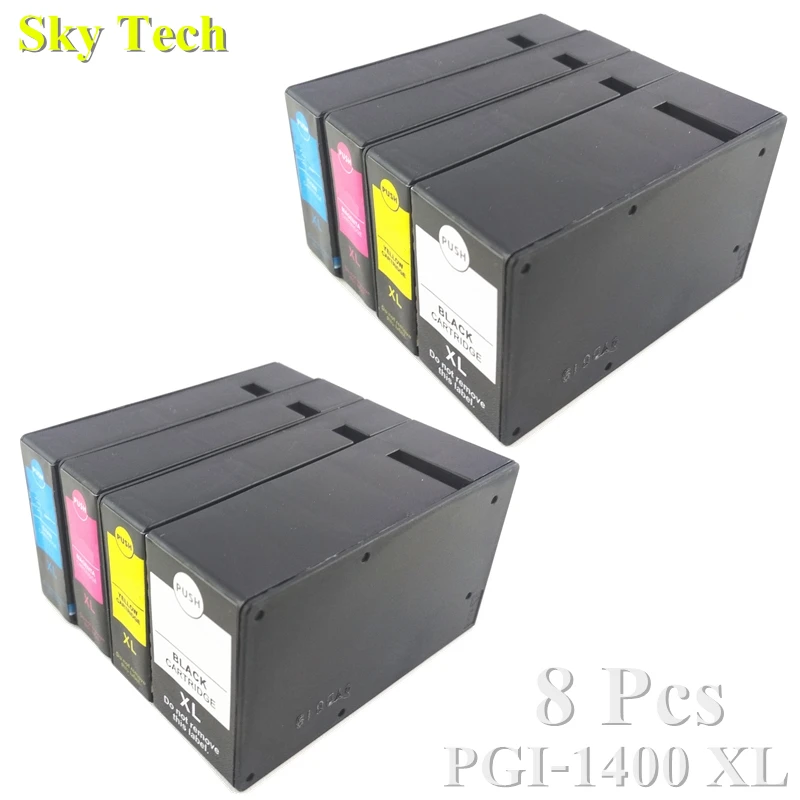 

8X совместимый чернильный картридж для PGI1400XL, подходит для принтера Canon MAXIFY MB2040 MB2340 и т. д.
