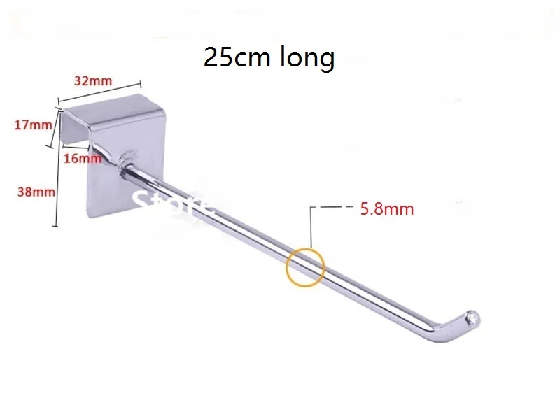 

(200 pcs/pack ) 25cm Length 6mm Diameter Security Display Products Plastic Display Hooks Wholesale Price