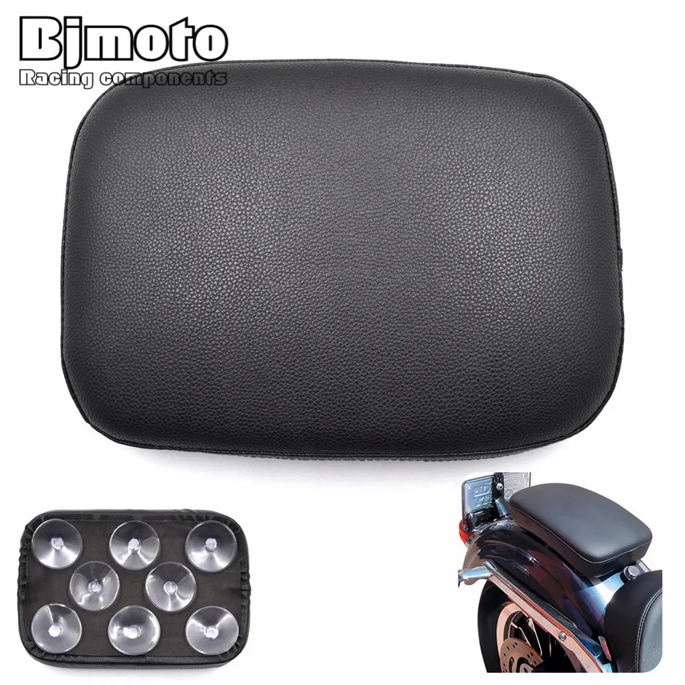 

Bjmoto Universal Black Motorcycle Motorbike Rear Passenger Pillion 8 Suction Cup Pad Seat for Custom Chopper Cruiser