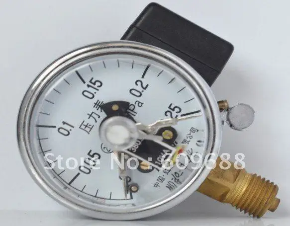 electric-contact pressure gauge , Dial diameter 60mm,YX-60 0-0.25MPA