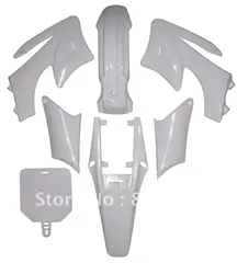 흰색 플라스틱 커버 장식 몰딩, 중국 50cc 70cc 110cc 125cc 아폴로 오리온 더트 핏 자전거 오토바이에 적합, 7 피스