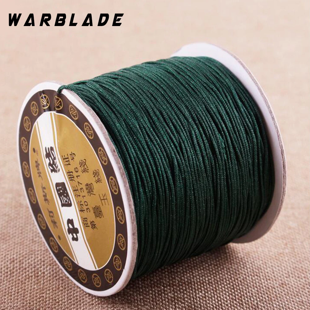 

New Arrivals 24 Colors 0.8mm Nylon Cord Thread Chinese Knot Macrame Rattail For Jewelry Making DIY Bracelet Braided 120M