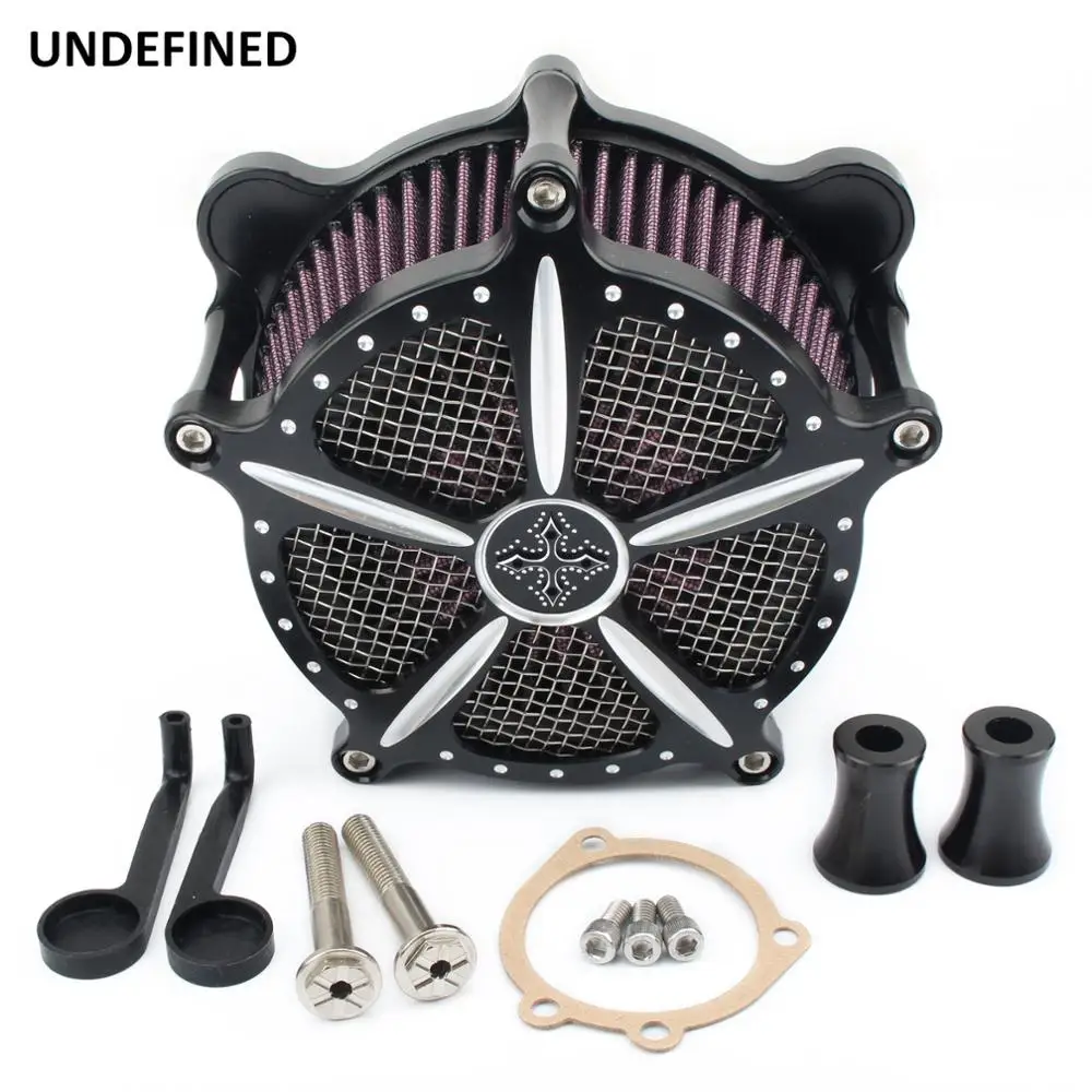 

CNC Air Filter Motorcycle Intake Cleaner Kit Cross Style For Harley Dyna FXR Touring Road Glide Softail Fatboy Twin Cam&EVO