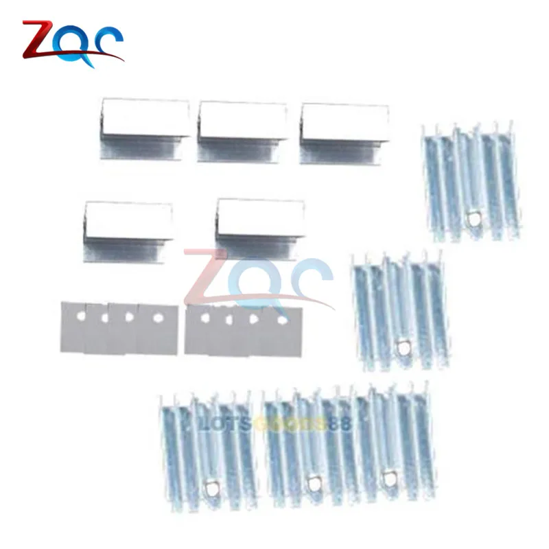 10sets TO-220 Silver Heatsink Heat Sink for Voltage Regulator or MOSFET TO220 Cooler Cooling 20*15*10MM