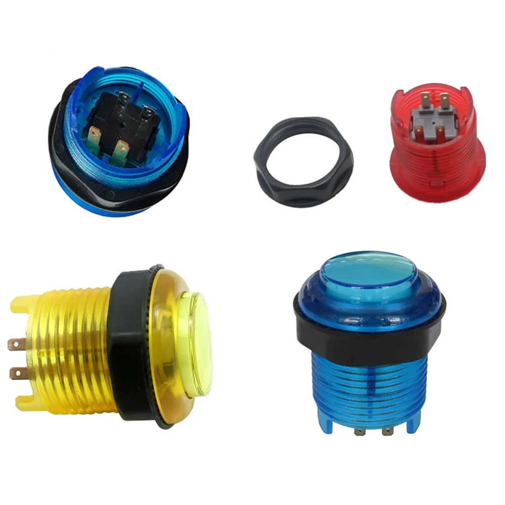 1PCS 28mm 24mm LED Arcade Push Button Arcade Start Button Switch 5V Illuminated Button Arcade Cabinet Accessories