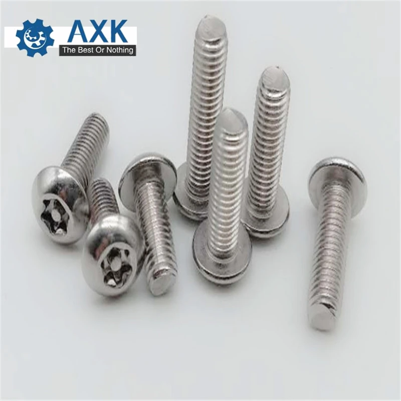 Torx Screws Pan Head Stainless Steel 100pcs/lot Security M1.6 M2 M2.5 M3 Stainlness High Quality Service Electrical Iso14583