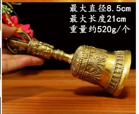 Taoist priest Eminent monk Geomantic master Practice tool bless HOME company business FENG SHUI Exorcise evil spirits brass bell