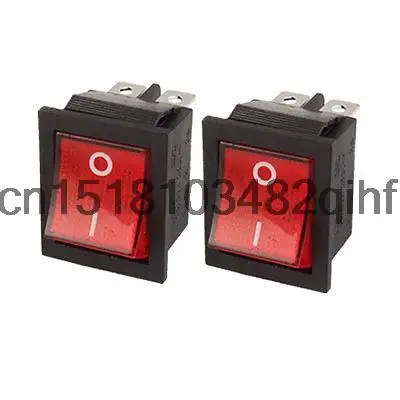 

AC 250V 16A 125V 20A Red Light 6 Pin DPDT ON/ON Snap In Boat Rocker Switch 2 Pcs