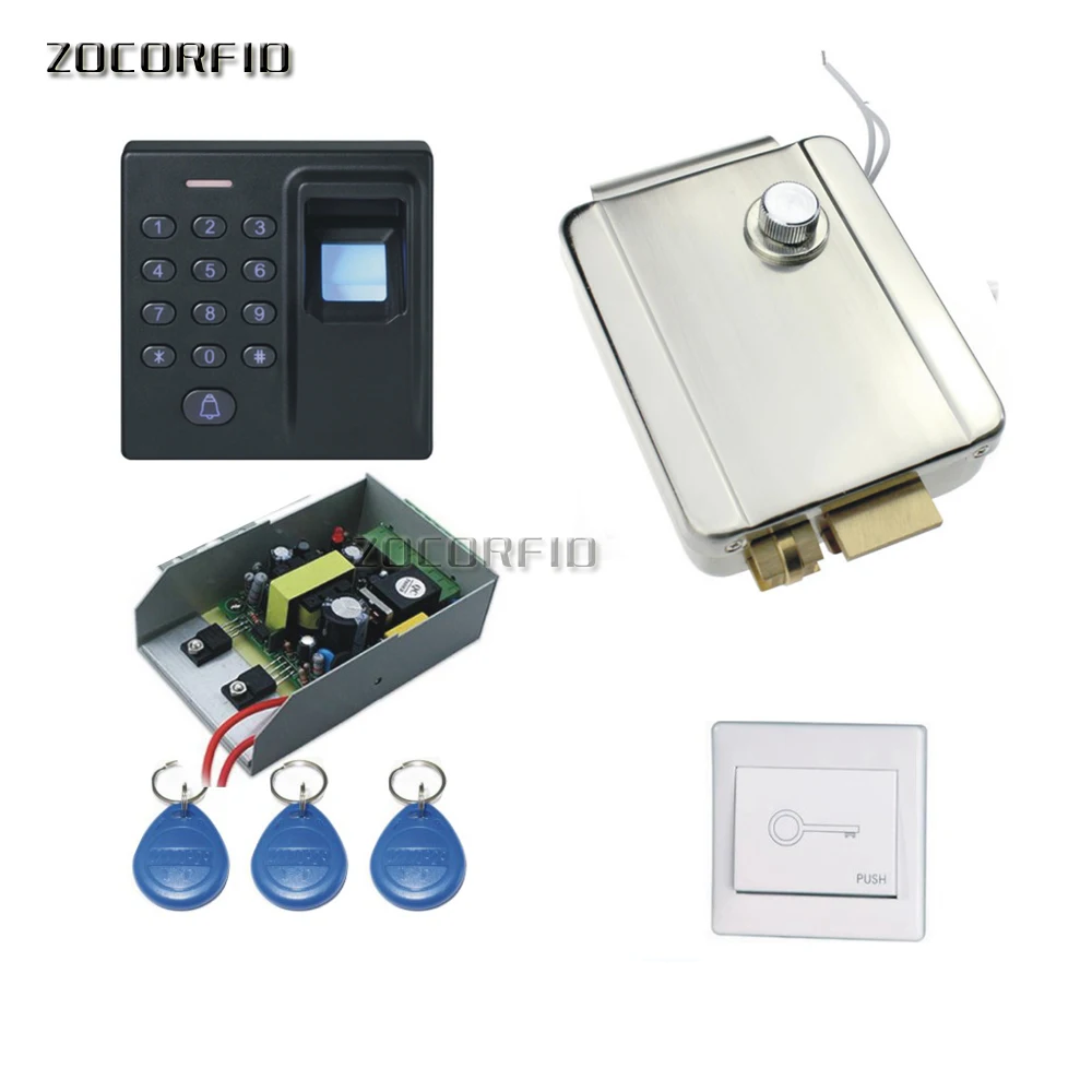 Iron gate Door Access Control System Kit Set + Electric Control Door Lock + Rfid Keypad Code +RFID keyfobs IN STOCK