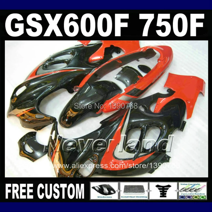 Free customize fairing kit for SUZUKI KATANA GSX600F 2003 2004 2005 2006 red black fairings set GSX750F 03-06 HM46