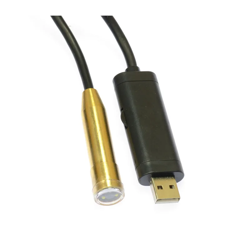 10M USB Endoscope Camera Near Focus Endoscope Camera Waterproof 14mm Copper Head Endsocope with 4 LED light Adjustable IP66