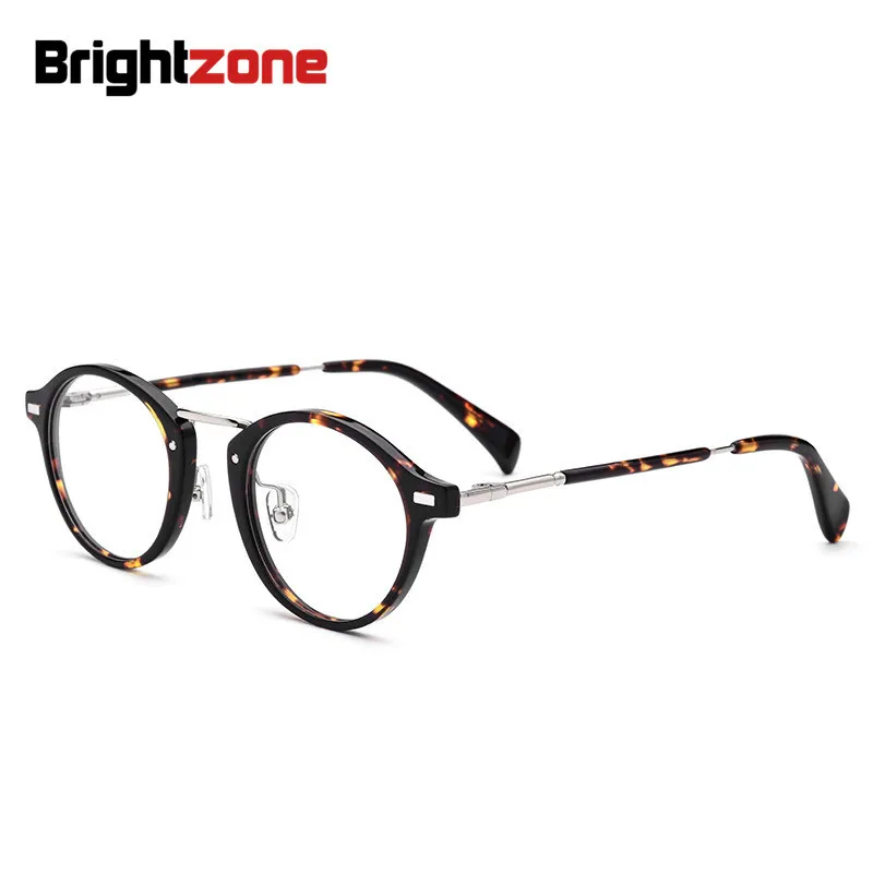 

Brightzone Fahsion Trend High Quality Full Rim Men Women Acetate Spectacles Myopia Round Oval Eye Clear Glasses Optical Frame