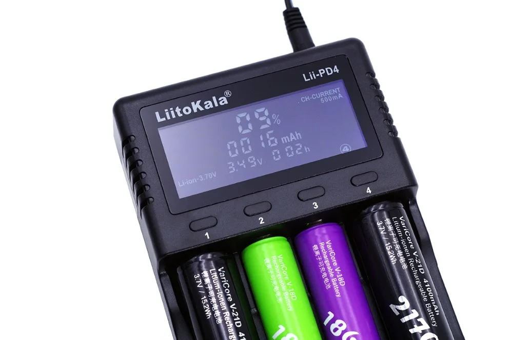 1 sztuk nowy LiitoKala lii-PD4 LCD 3.7V 18650 21700 ładowarka + 4 sztuk ochrony NCR18650B 3400mAh z PCB 3.7V baterie