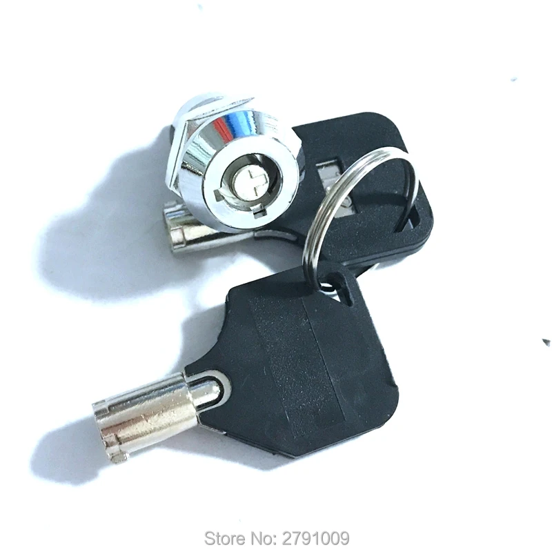 1Pcs 12mm Metal Key Switch 250V ON/OFF Lock Switch KS Electrical Key Rotary Switch with Keys 0.5A Bilateral Key Hole Double New