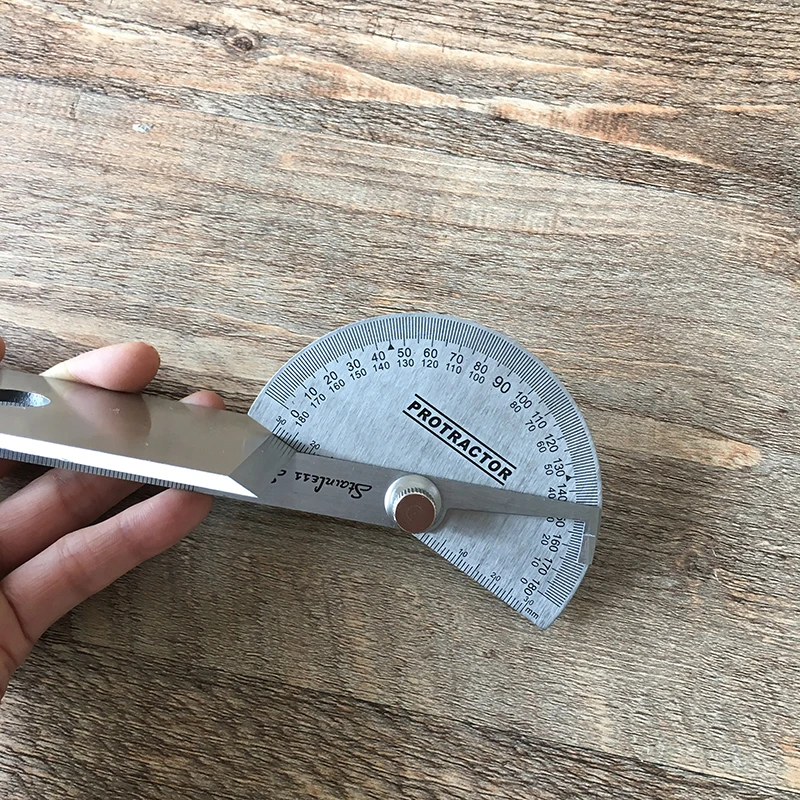 Carpenter's Square Angle Gauge Protractor 150MM Stainless Steel