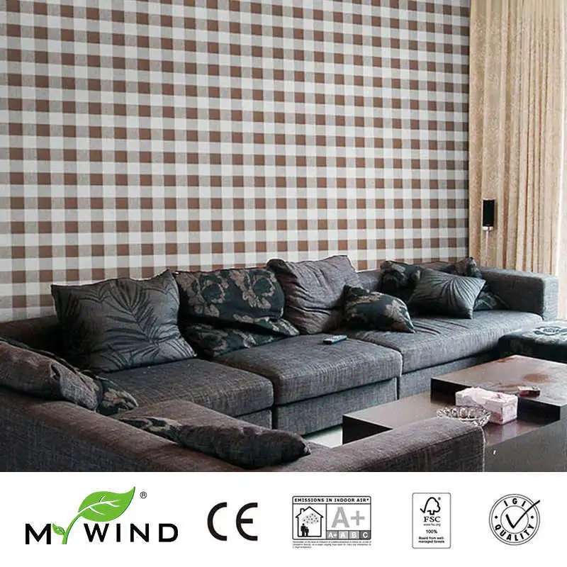 2019 MY WIND lively lattice Luxury Wallpaper Paper weave grasscloth 3D wallpapers designs european vintage wall papers