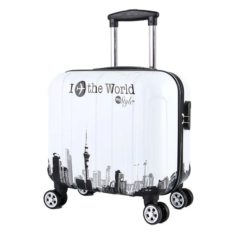 

18 inch Travel Trolley Suitcase for Women&Men Trolley Travel Bags Spinner Wheels Student Rolling Luggage Boarding Travel Luggage