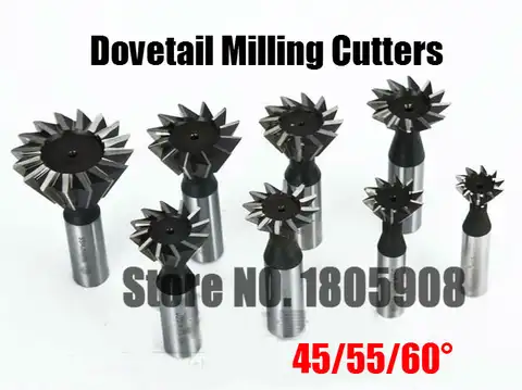 1PCS 45/55/60 학위 HSS Dovetail 커터 엔드 밀 밀링 10mm 12mm 14mm 16mm 18mm 20mm 25mm 30mm 32mm 35mm 40mm 45mm 50mm 60mm